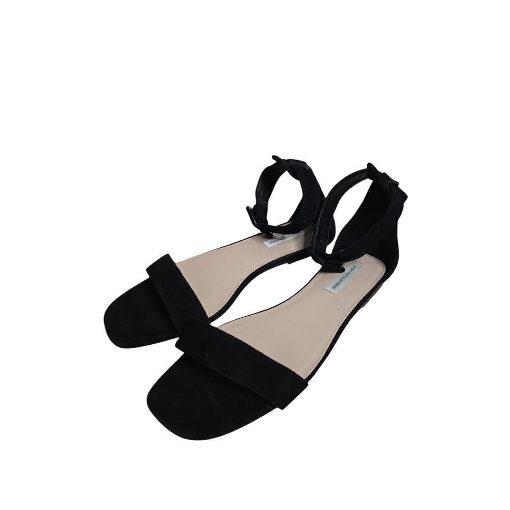 Saks Fifth Avenue Black Suede Sandals Size 10